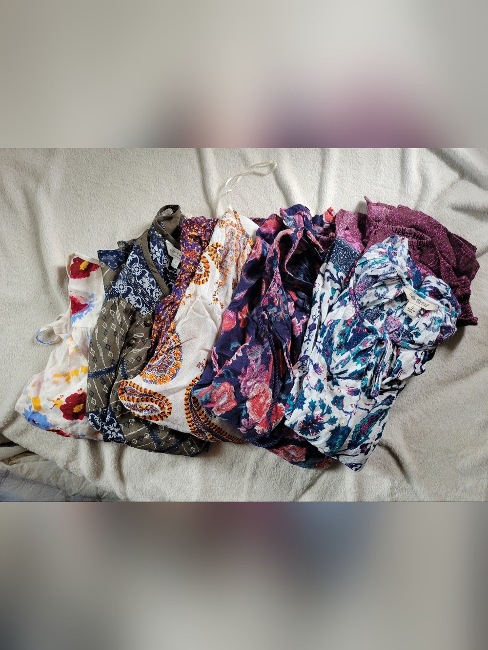 Lucky Brand | Bundle of 5 | Assorted Multicolor Boho Peasant Tops (SIZE S) - Picture 13 of 13